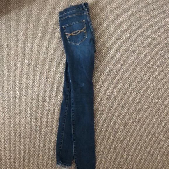 High Waisted Dark Wash Ripped Jeans - Picture 2 of 4